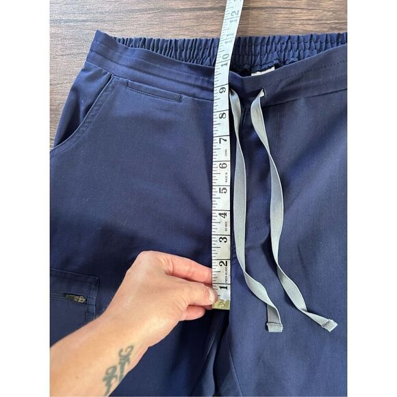 Figs Yola Medical Stretch Drawstring Pull-On Skinny Scrub Pants Navy Blue Sz XS - Picture 12 of 14